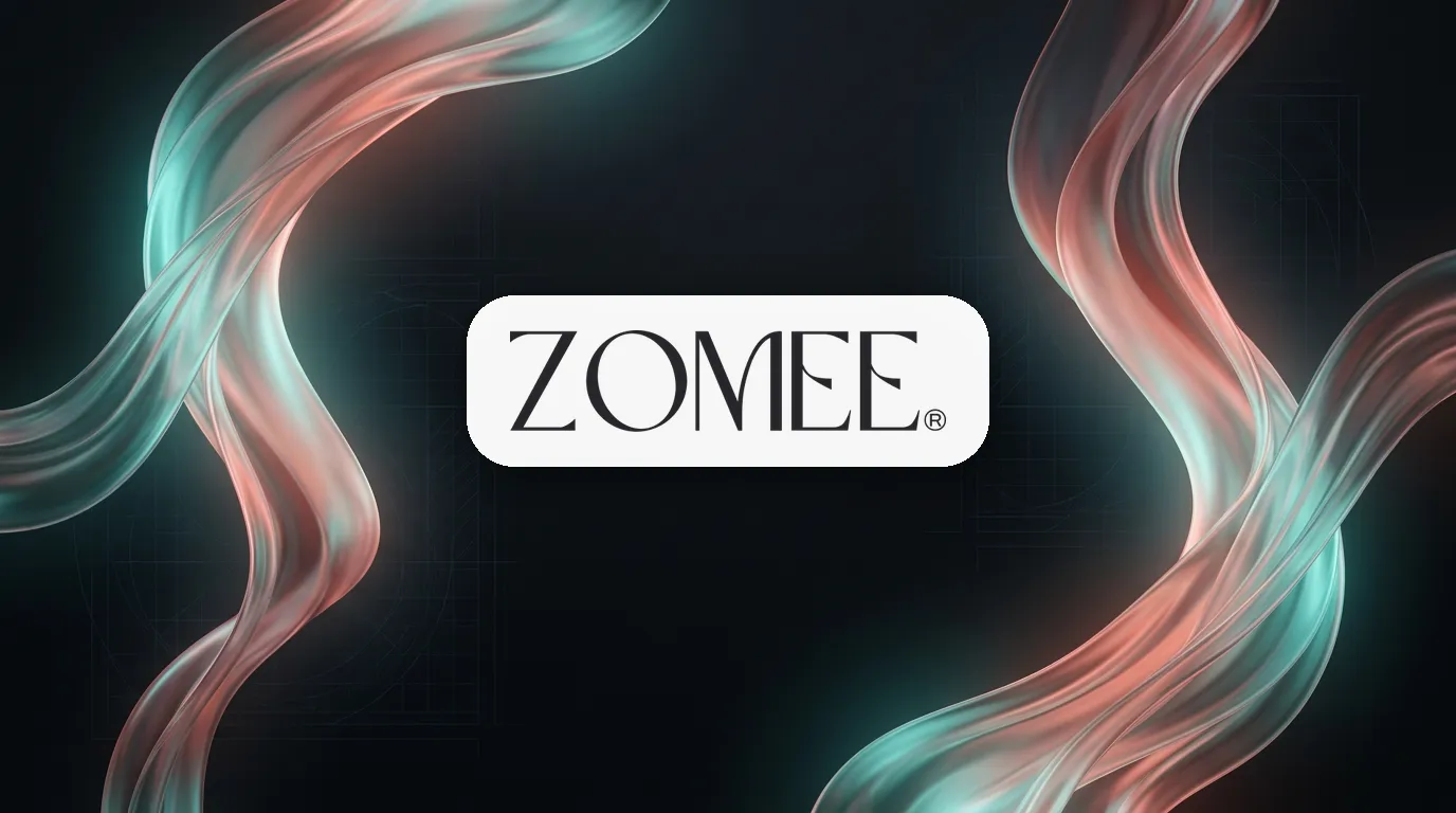Zomee case banner featuring the Zomee logo